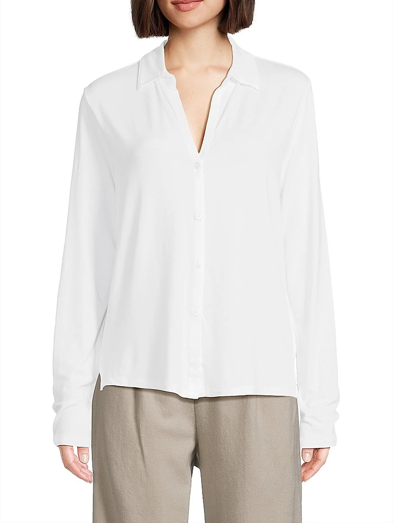Soft Touch Button-Up Shirt