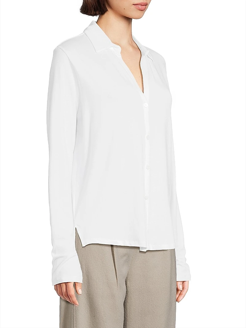 Soft Touch Button-Up Shirt