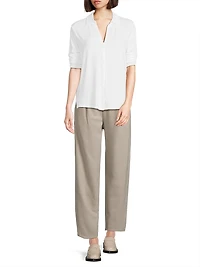 Soft Touch Button-Up Shirt