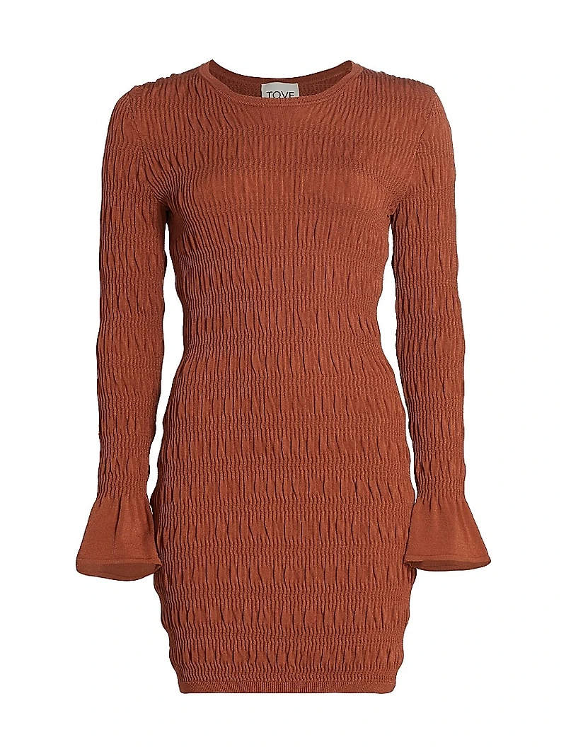 Juno Ribbed & Ruched Minidress