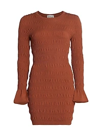 Juno Ribbed & Ruched Minidress