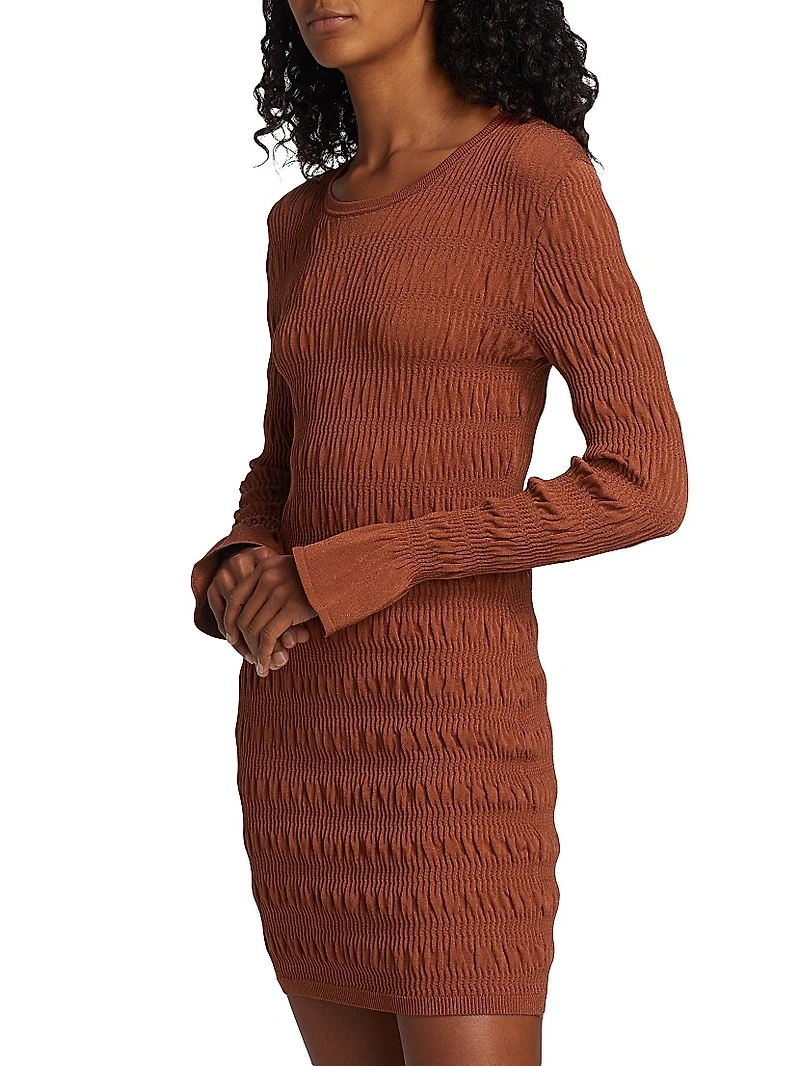 Juno Ribbed & Ruched Minidress
