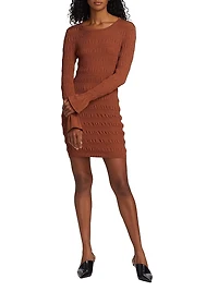 Juno Ribbed & Ruched Minidress