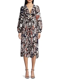 Claudine Printed Stretch Crepe Dress