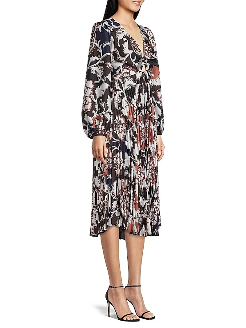 Claudine Printed Stretch Crepe Dress