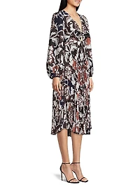 Claudine Printed Stretch Crepe Dress
