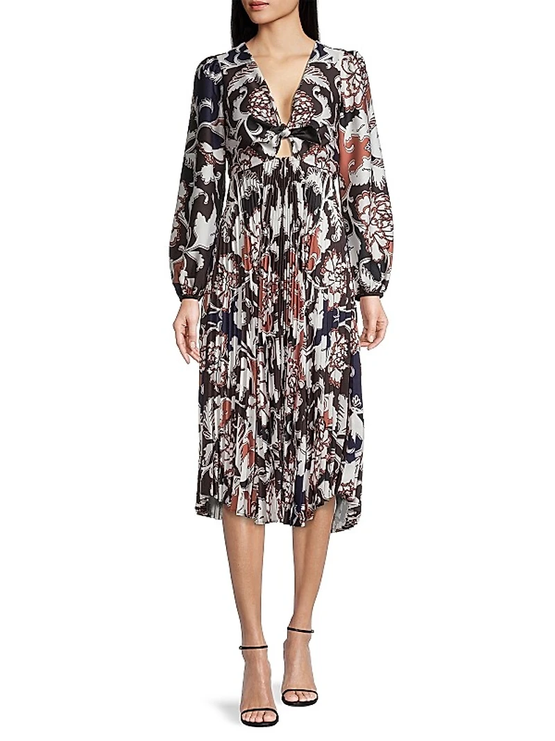 Claudine Printed Stretch Crepe Dress