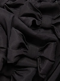 Olivia Bow-Sleeve Silk Minidress