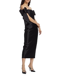 Isabella Bow Midi-Dress