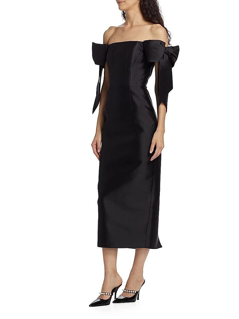 Isabella Bow Midi-Dress