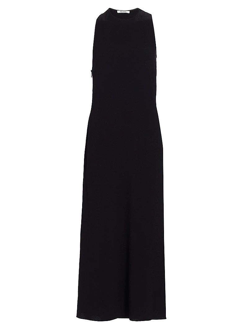 Asymmetric Jersey Maxi Dress