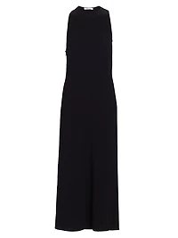 Asymmetric Jersey Maxi Dress