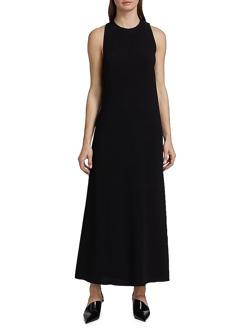 Asymmetric Jersey Maxi Dress