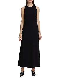 Asymmetric Jersey Maxi Dress