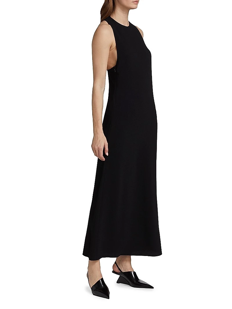 Asymmetric Jersey Maxi Dress