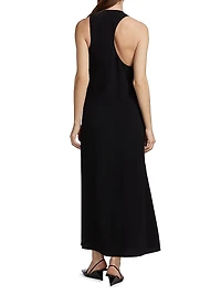 Asymmetric Jersey Maxi Dress