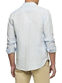 Giles Linen Button-Front Sport Shirt