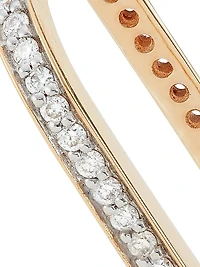 18K Rose Gold & Diamond Square Ring