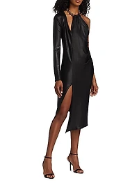 Serenity Deconstructed Asymmetric Chain Midi-Dress