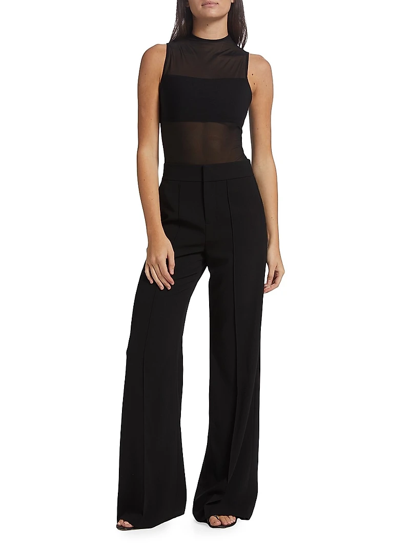 Nichol Mesh Mock Turtleneck Bodysuit