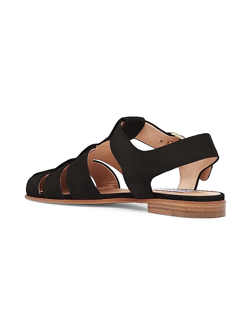 Lynn Suede Fisherman Sandals