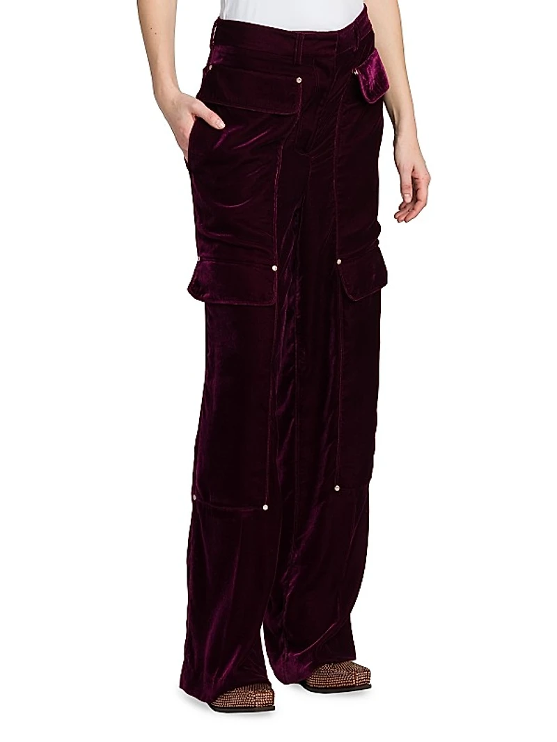 Workwear Velvet Cargo Pants
