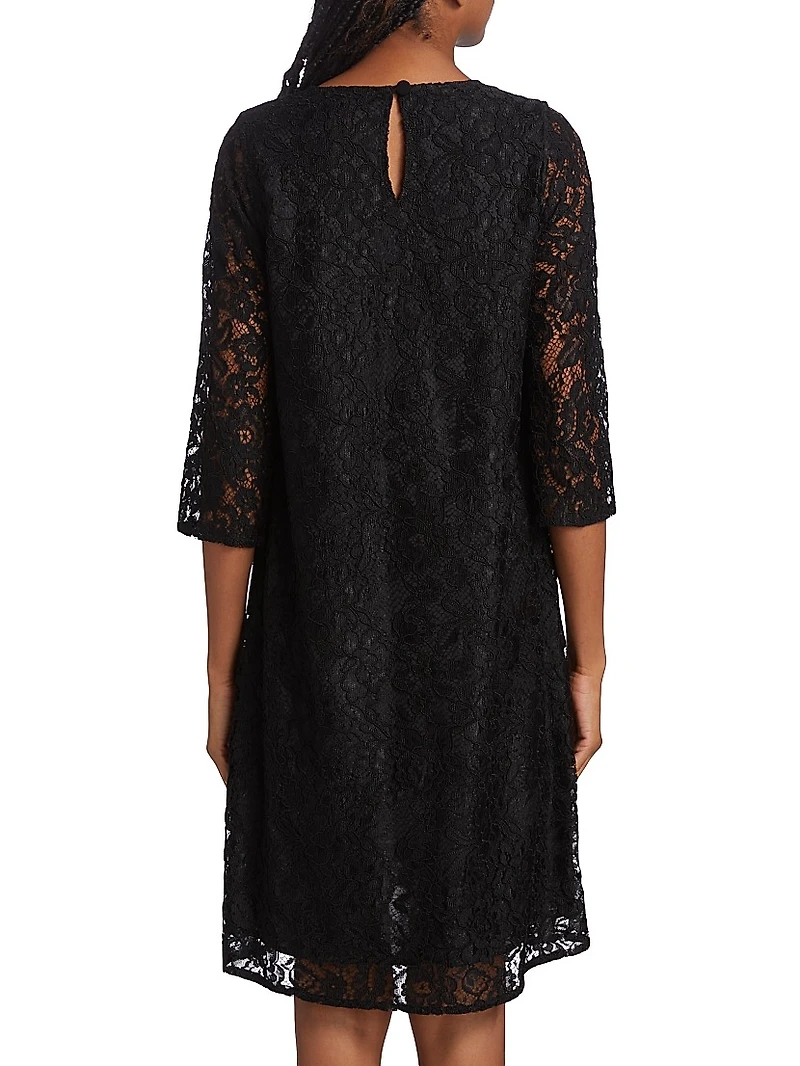 Flora Lace Knit Swing Dress