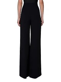 Wide-Leg Stitched-Pleat Pants