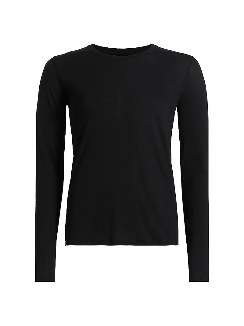 Jersey Boatneck Long-Sleeve T-Shirt