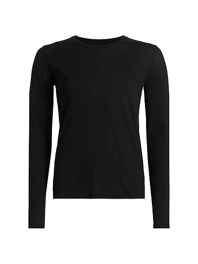 Jersey Boatneck Long-Sleeve T-Shirt