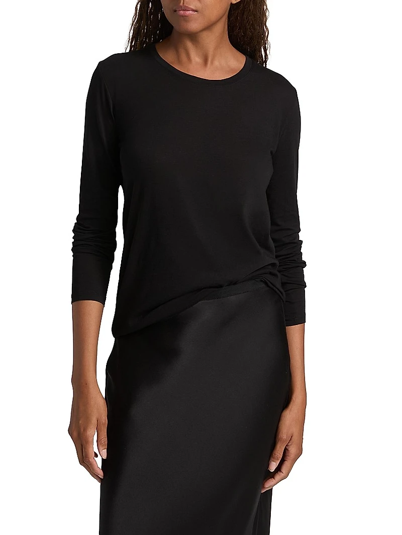 Jersey Boatneck Long-Sleeve T-Shirt