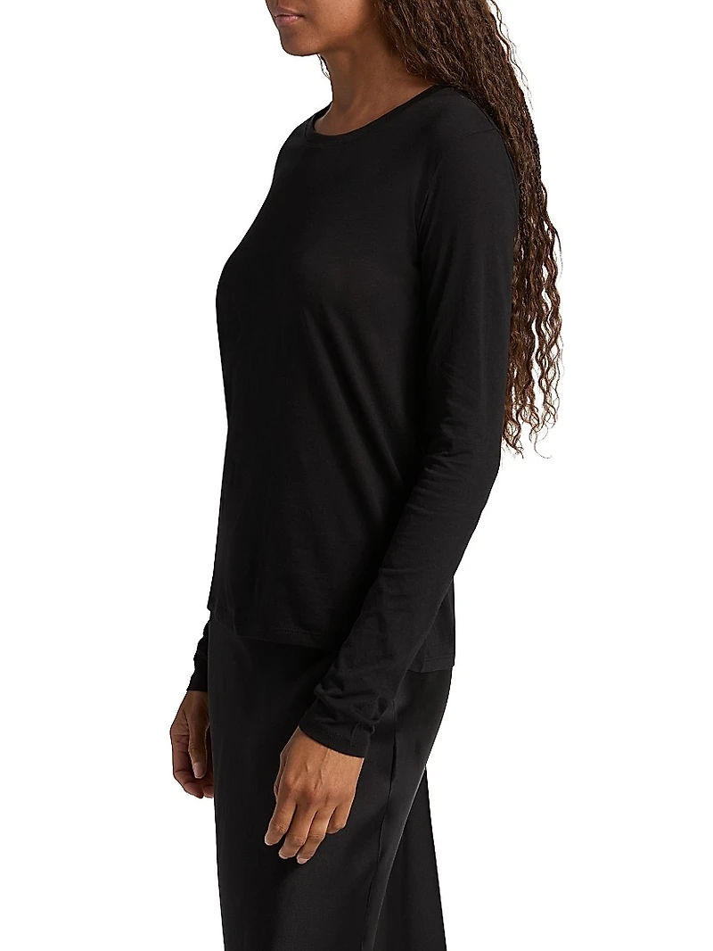 Jersey Boatneck Long-Sleeve T-Shirt