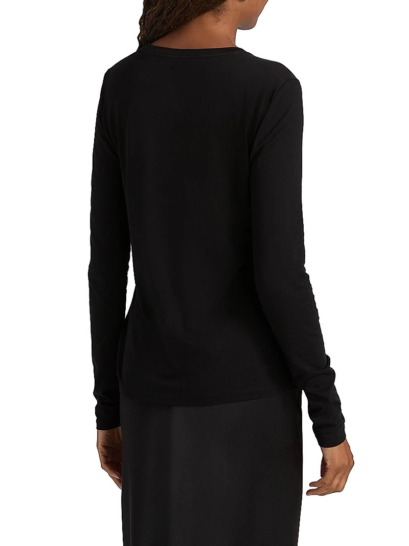 Jersey Boatneck Long-Sleeve T-Shirt