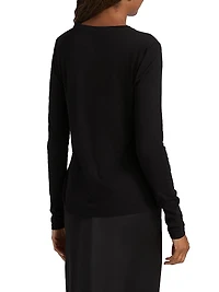 Jersey Boatneck Long-Sleeve T-Shirt