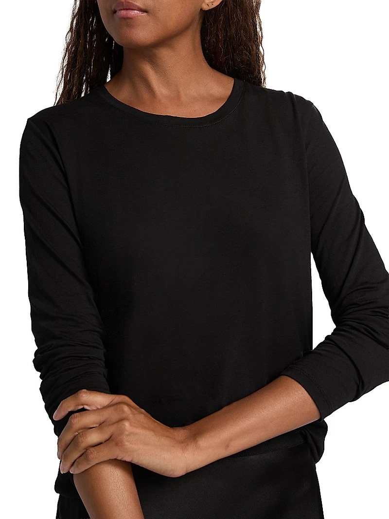 Jersey Boatneck Long-Sleeve T-Shirt