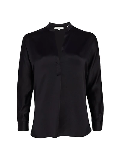 Silk Long-Sleeve Blouse