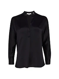 Silk Long-Sleeve Blouse