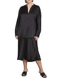 Silk Long-Sleeve Blouse