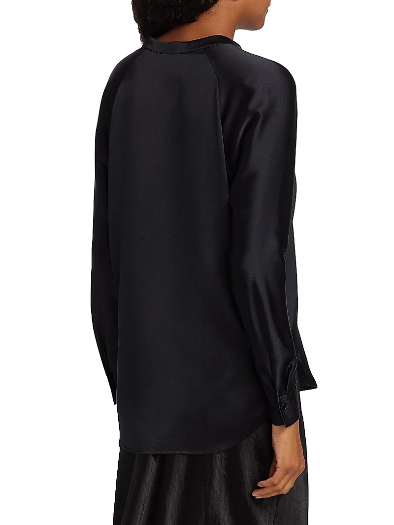 Silk Long-Sleeve Blouse