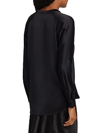 Silk Long-Sleeve Blouse