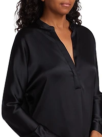 Silk Long-Sleeve Blouse