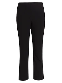Cotton-Blend Cropped Pants