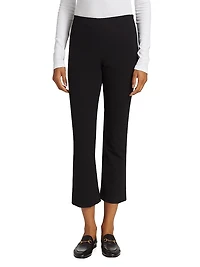 Cotton-Blend Cropped Pants