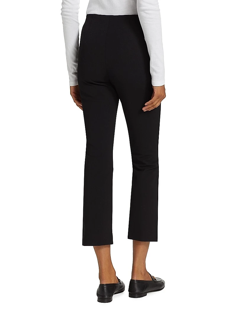 Cotton-Blend Cropped Pants