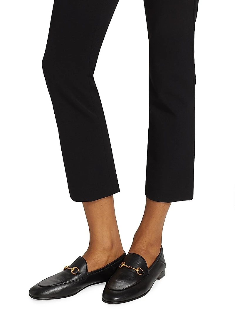 Cotton-Blend Cropped Pants