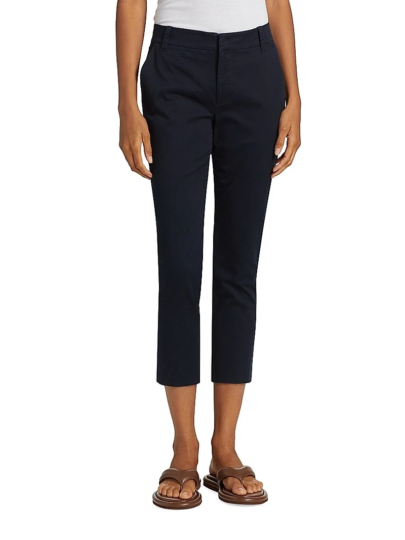 Cropped Cotton Chino Pants
