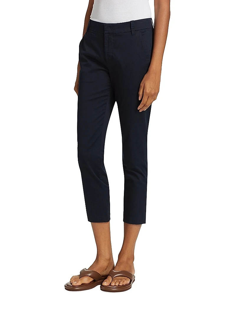 Cropped Cotton Chino Pants