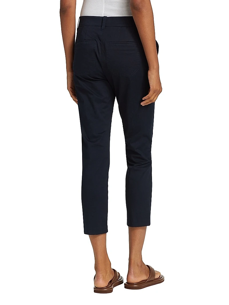 Cropped Cotton Chino Pants