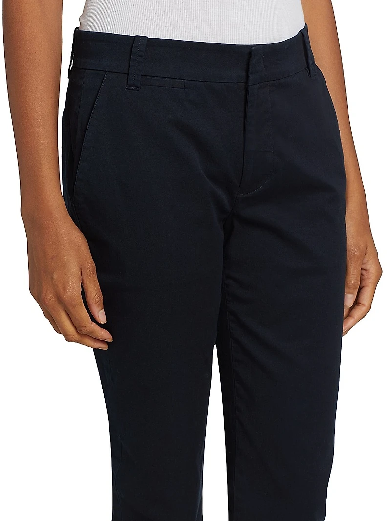 Cropped Cotton Chino Pants