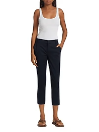 Cropped Cotton Chino Pants
